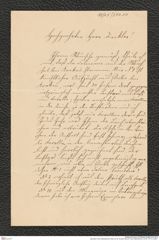 Nachlass Franz Steindachner, Brief von M. Nowicki-Sila an Franz Steindachner, Inv.Nr. 370.10, Seite 1